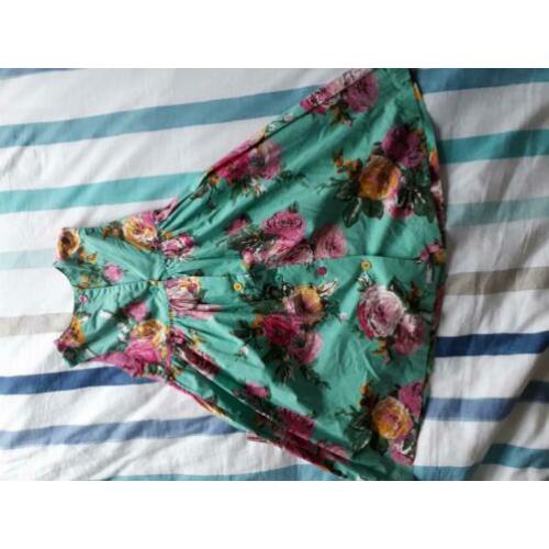 Joules rozen groen roze jurk meisje 6 year (116)