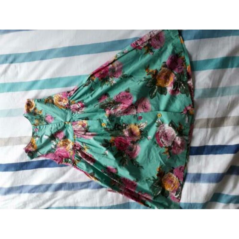 Joules rozen groen roze jurk meisje 6 year (116)