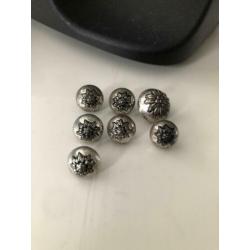7X vintage antieken zilveren knopen