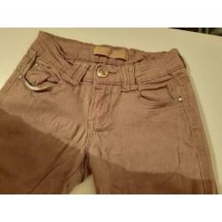 Bruin-beige lage skinny jeans (Maat 34 XS)