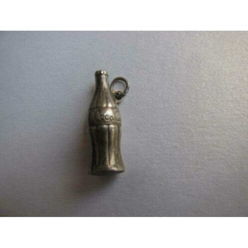 Vintage jaren 60/70 bedel - Coca Cola flesje / verzilverd