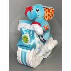 Gratis verzending Luiertaart Motor luiermotor Aap roze