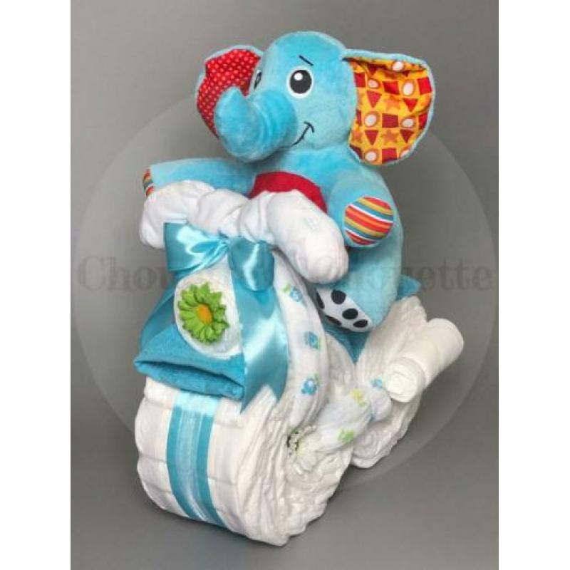 Gratis verzending Luiertaart Motor luiermotor Aap roze