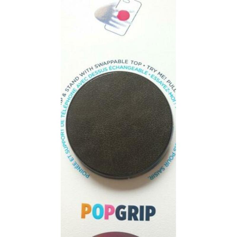 NIEUW Popsocket black vegan leather pop socket