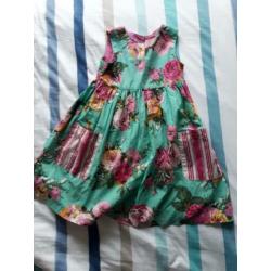 Joules rozen groen roze jurk meisje 6 year (116)