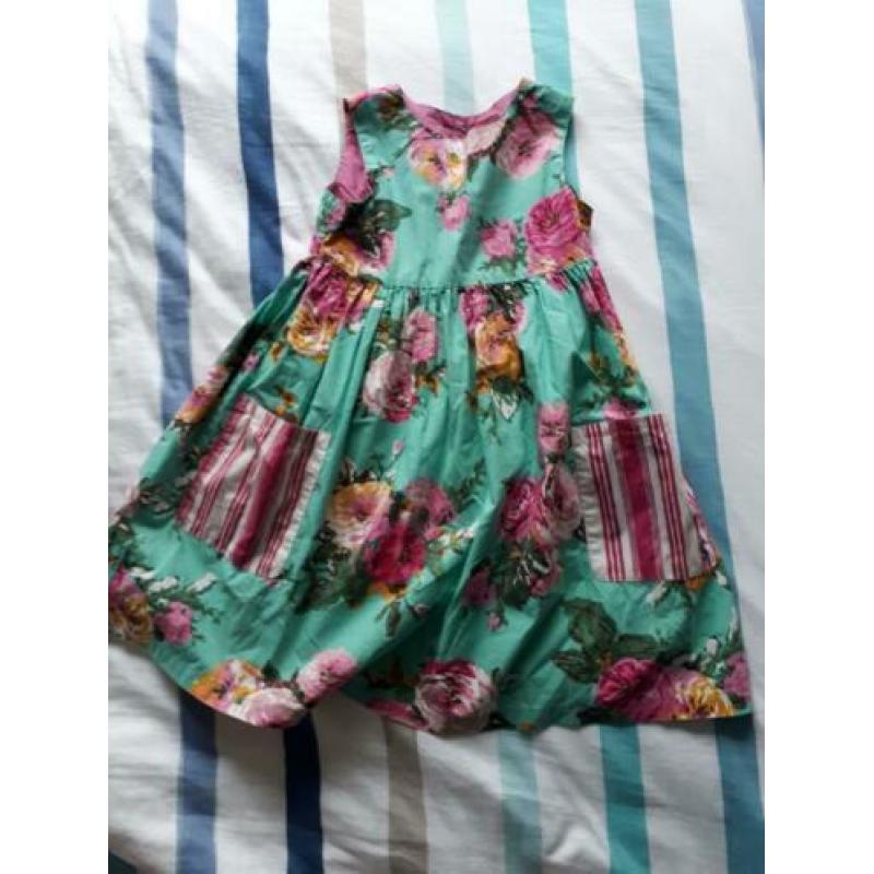 Joules rozen groen roze jurk meisje 6 year (116)