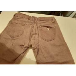 Bruin-beige lage skinny jeans (Maat 34 XS)
