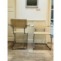2 vintage retro thonet Bauhaus stoelen Marcel broer design