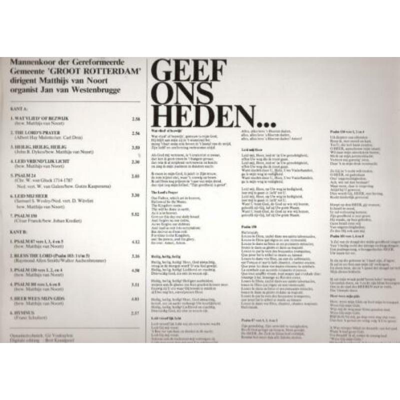 Gereformeerde Gemeente Rotterdam -Mannen _2 LP bevindelijk