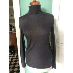 Supertrash grey melange top met col maat M als nieuw.
