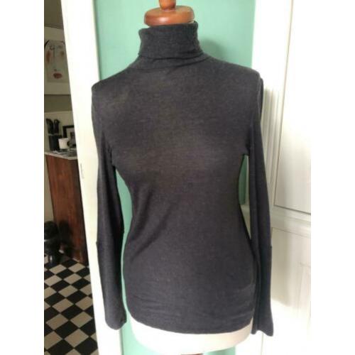 Supertrash grey melange top met col maat M als nieuw.