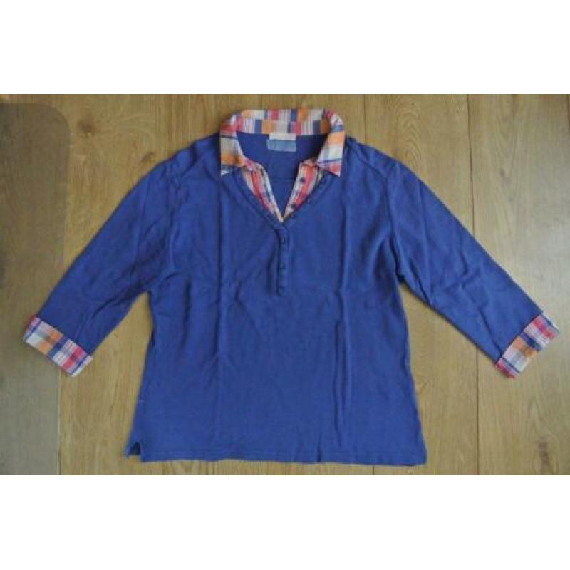 charles voegel shirtje met kraag 38 licht blauw geruit