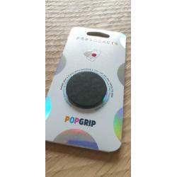 NIEUW Popsocket black vegan leather pop socket