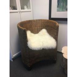 Rieten rotan fauteuils