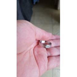 RVS Ring met Romeinse Cijfers Maat 17 Kleur Zilver Nieuw