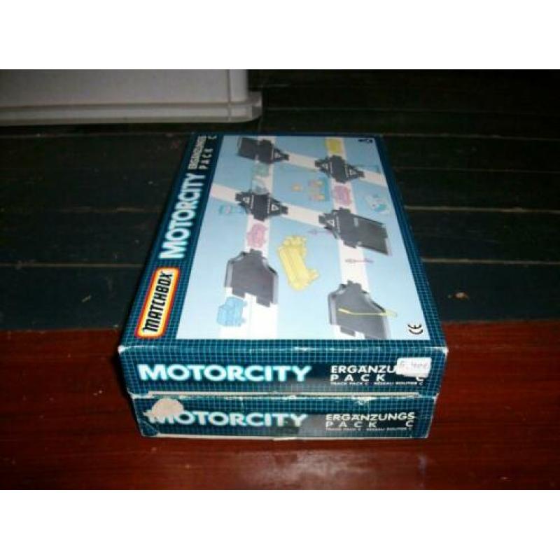 Vintage matchbox motor city track sets 1989 nieuw in doos