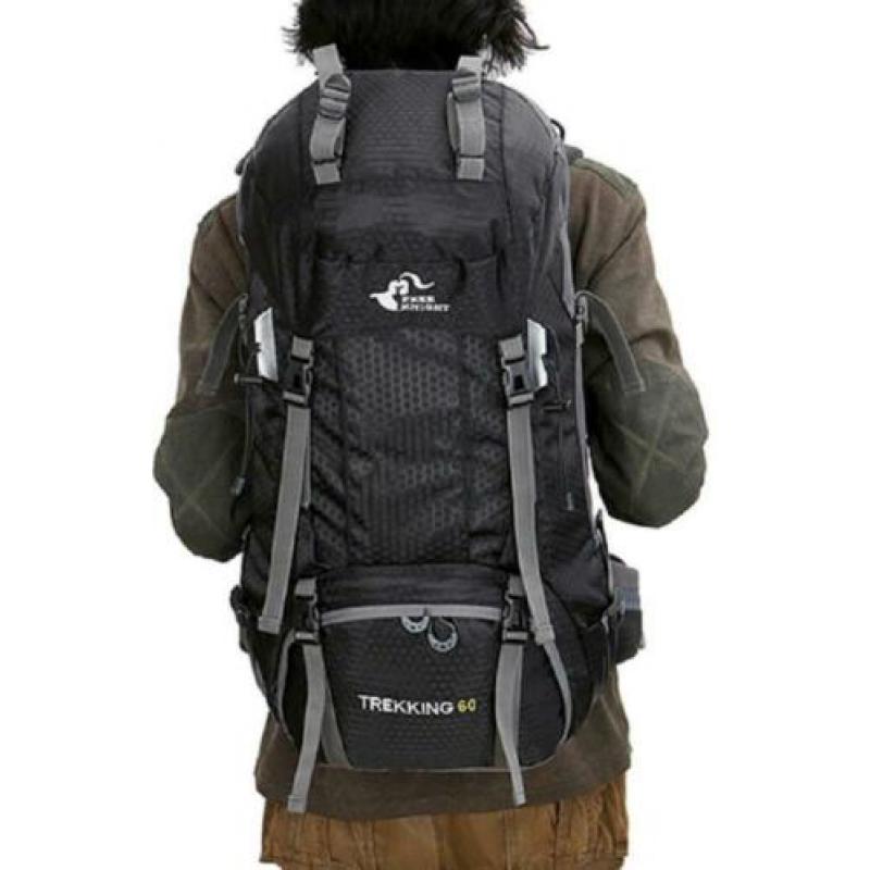 Backpack 60 liter - Rugzak - Lichtgewicht Blauw en Zwart