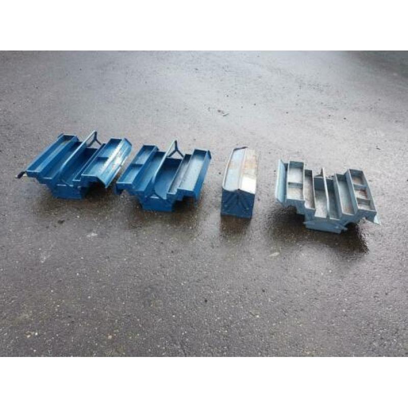 4X Metalen Gereedschapkist