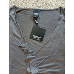 Nieuwe Mouwloze TOP 'ESPRIT Collection' Mt M taupe/grijs