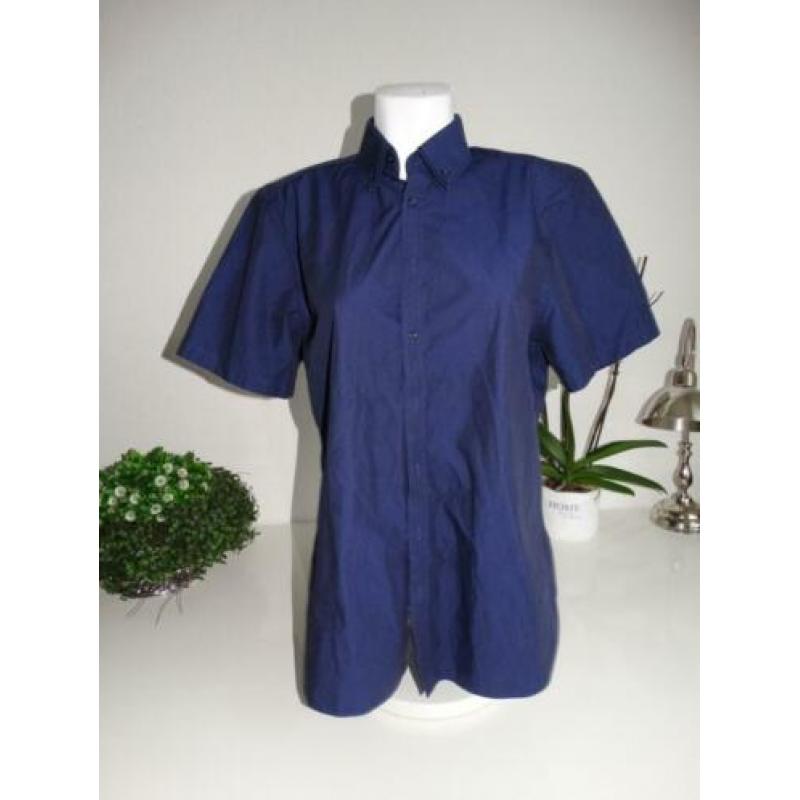 Heren Overhemd Maat M Donkerblauw