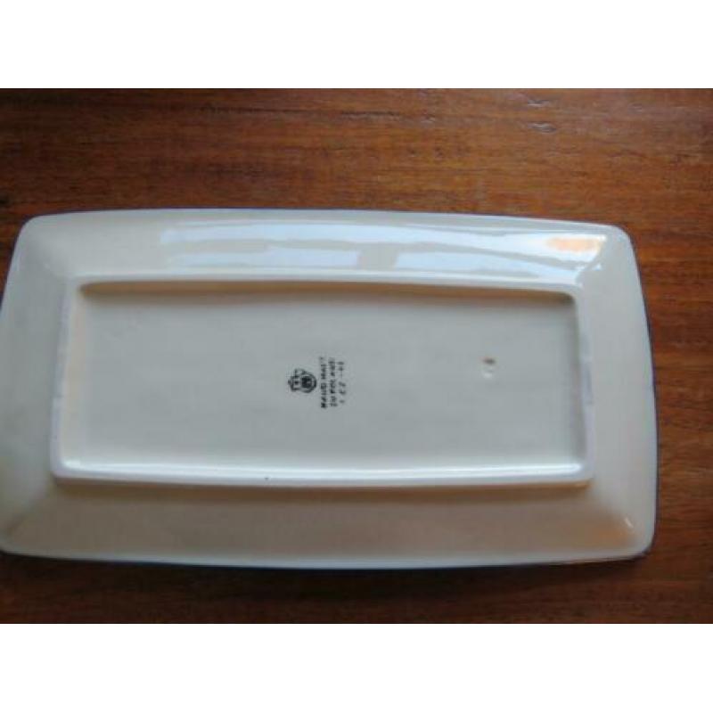 Bunzlau servies, rechthoekige schaal, decor Blue Berry