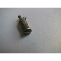Vintage jaren 60/70 bedel - Coca Cola flesje / verzilverd