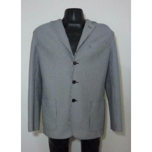 Witte blazer met donkerblauwe strepen van Etro Milano