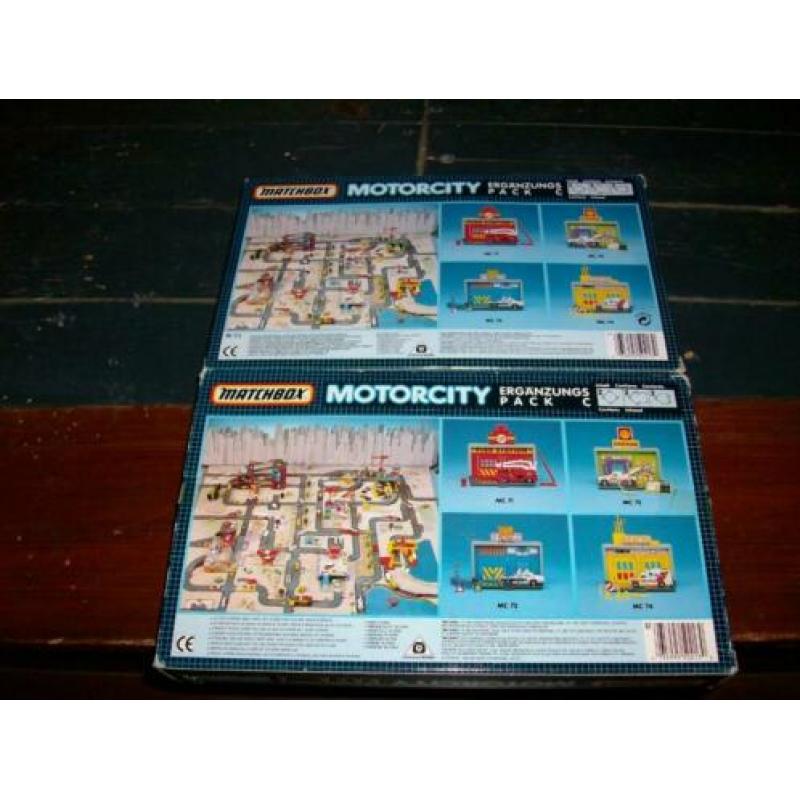Vintage matchbox motor city track sets 1989 nieuw in doos