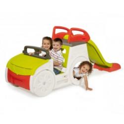 Smoby adventure speelhuis auto+ glijbaan + zandbak+voorraad