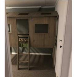 Boomhutbed Charlie 90x200 hout zonder matras