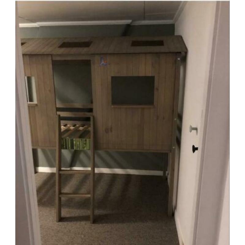 Boomhutbed Charlie 90x200 hout zonder matras
