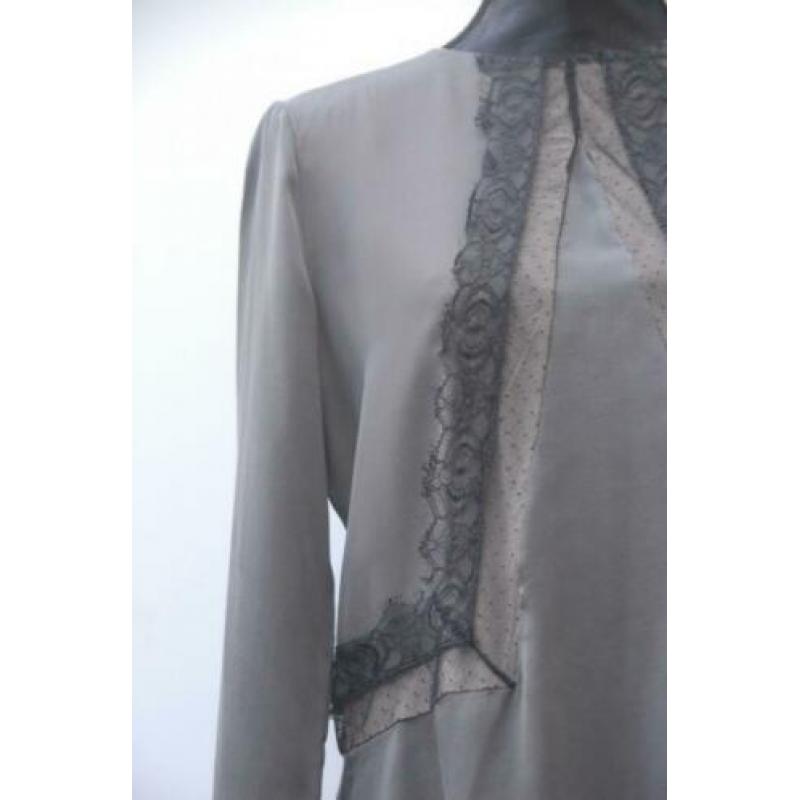SCHUMACHER zijden top maat 4 / L (taupe/nude)