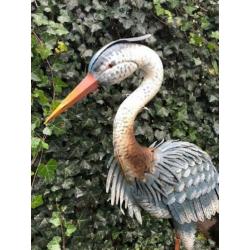 Prachtige grote forse metalen reiger-fascinerend-reiger