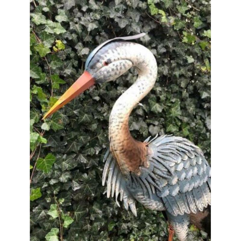 Prachtige grote forse metalen reiger-fascinerend-reiger