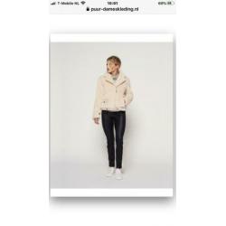 Ibana winterjas biker Fake fur cuddle off white s/m