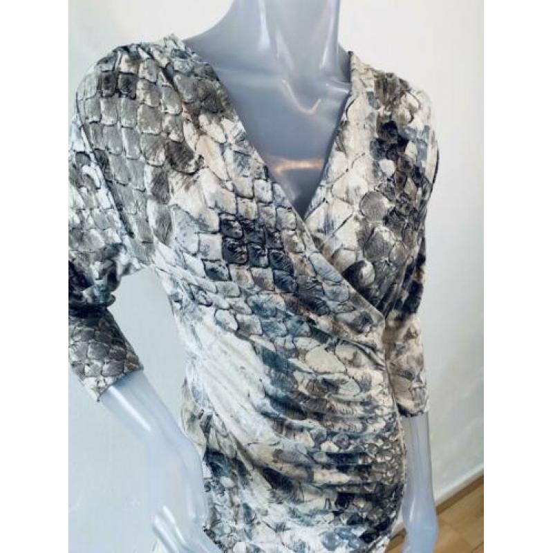 Tramontana viscose stretch overslag jurkje - M