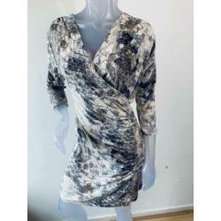 Tramontana viscose stretch overslag jurkje - M