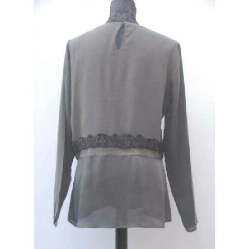 SCHUMACHER zijden top maat 4 / L (taupe/nude)