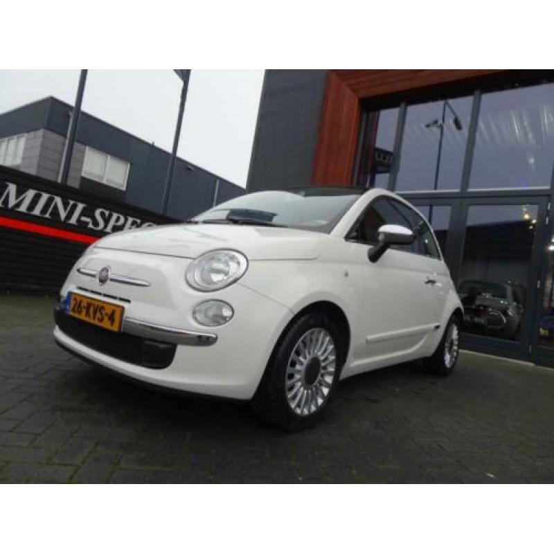 Fiat 500 1.2 Lounge aut/bruin leer/pano/topstaat