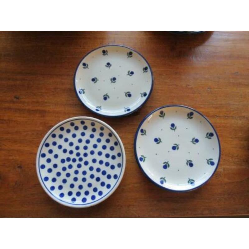 Bunzlau servies, rechthoekige schaal, decor Blue Berry