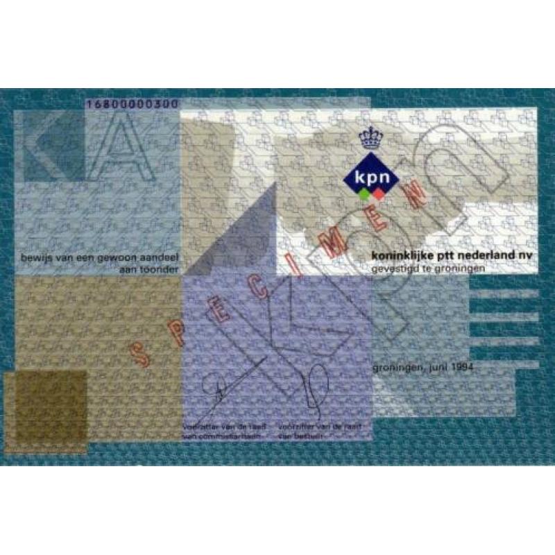 Speciale telefoonkaart t.g.v. beursnotering KPN in 1994 !
