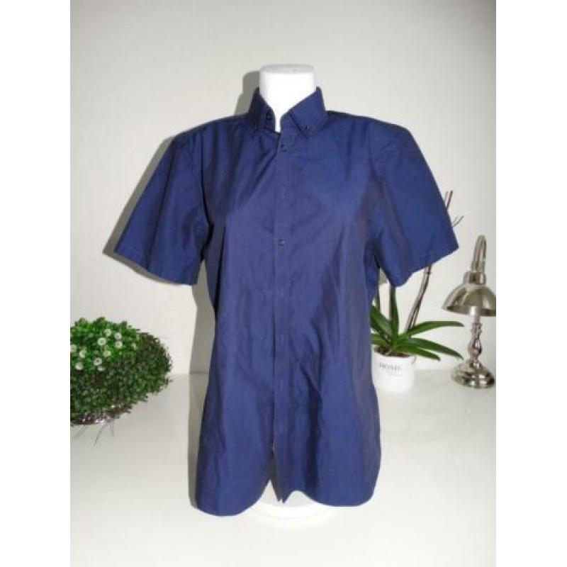 Heren Overhemd Maat M Donkerblauw