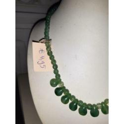 Vintage ketting groen, hals ketting