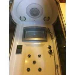 Stoom douche cabine met jets en regendouche rainshower radio