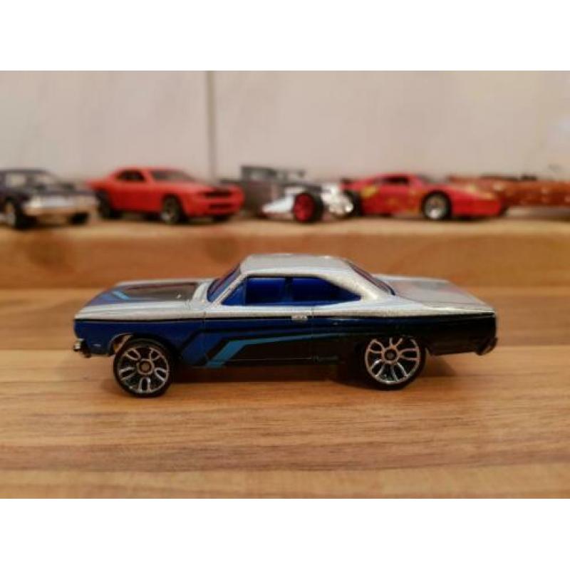 Hotwheels '70 Plymouth Roadrunner Grijs - Zwart