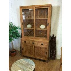 Buffetkast TEAKHOUT Schuifdeuren, 3 maten v.a. 120b x 220h :