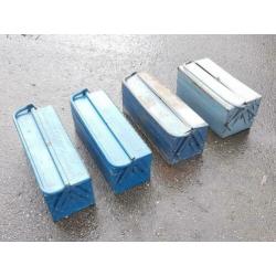 4X Metalen Gereedschapkist