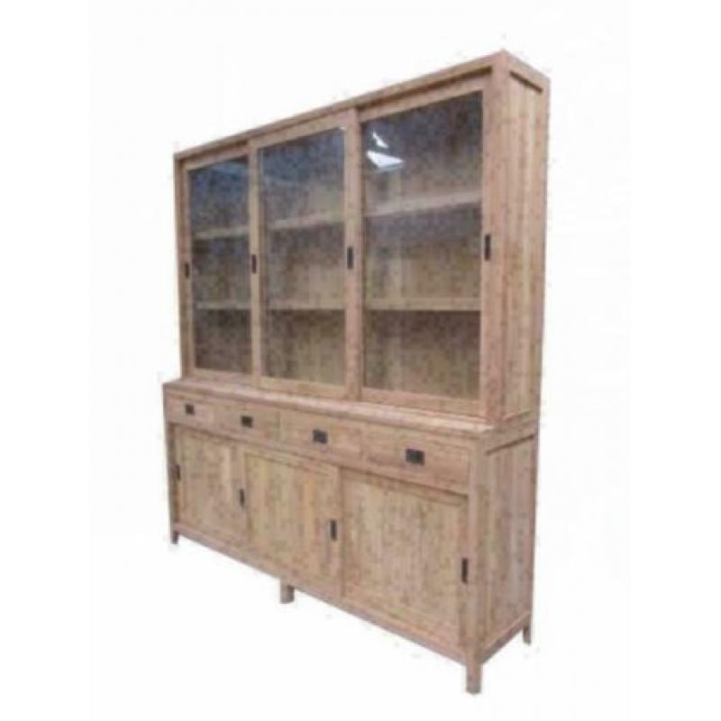 Buffetkast TEAKHOUT Schuifdeuren, 3 maten v.a. 120b x 220h :