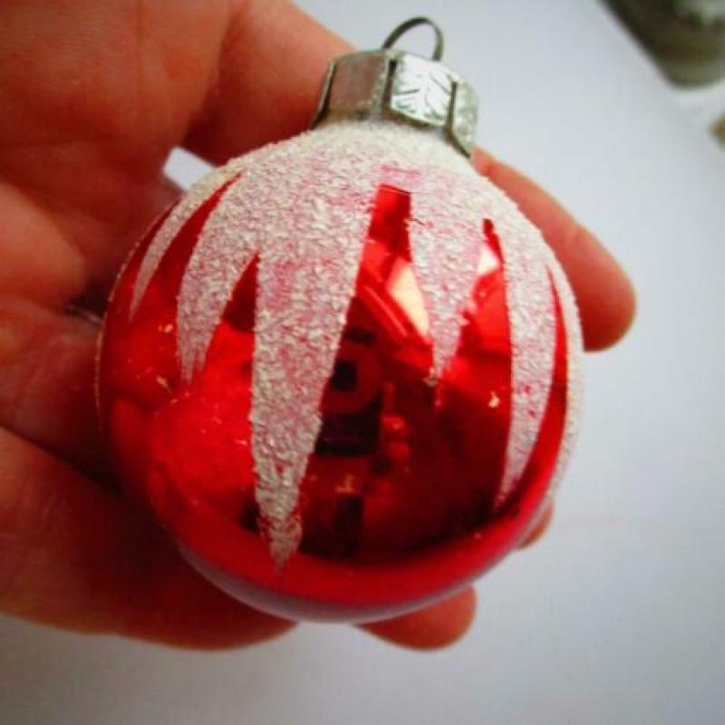 Kerst~Rode Kerstballen Glas~Glazen Kerstboomballen~Rood~