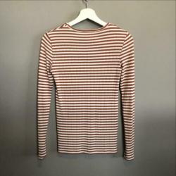 Pieces roze / wit lange mouw shirt maat XS